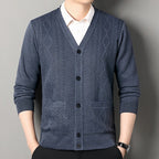 Men's Casual Cardigan Jacket V-neck Sweater Men's Autumn Winter Clothes Button Knit Cardigans Mens Knitting Sweaters Outwear