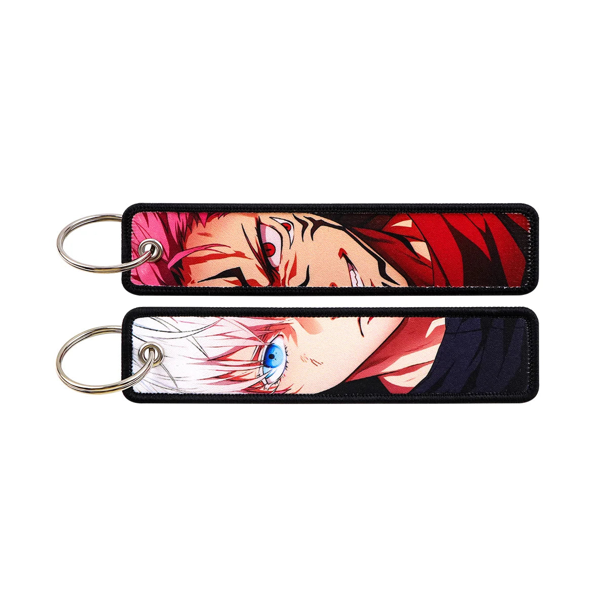 Anime Embroidery Keychain – Manga Key Fob & Car Keyring Accessory