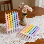 6/12/48pcs/1case Birthday Candles Spiral Cake Candles  Long Thin Cake Candles For Wedding Party And Cake Decoration