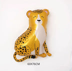 New Cartoon Animal Theme Foil Balloon Jungle Safari Forest Lion Rabbit Kids Birthday Decoration Supplies Elephant Giraffe Baloon