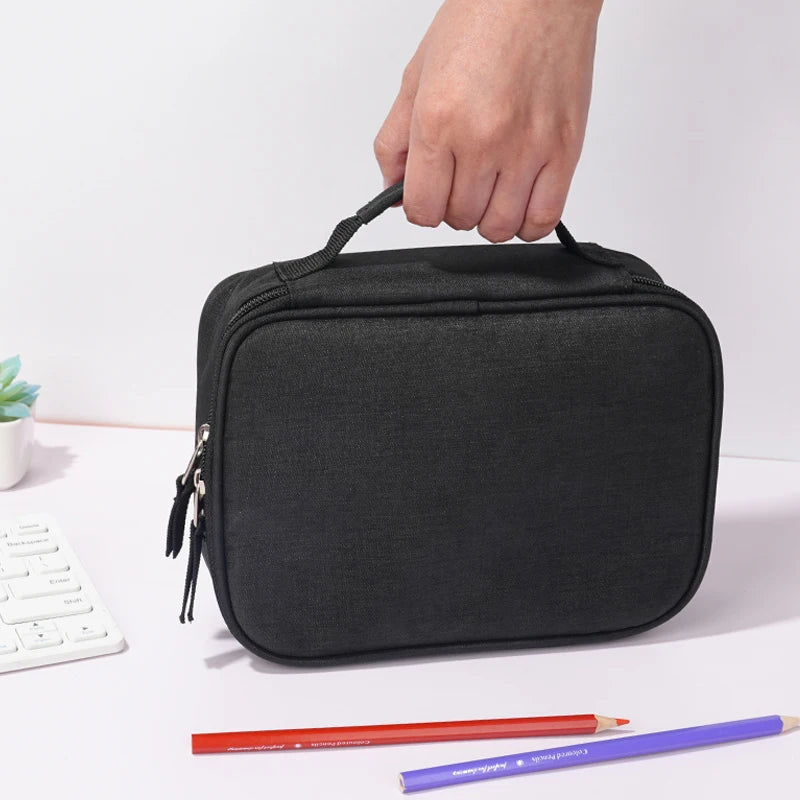 72 Holes Colored Pencil Storage Case Large Capacity Organizer Bag
