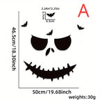 2026 Evil Pattern Halloween Wall Sticker Removable Decal Waterproof Decor For Door Window Indoor Home Party Supplies