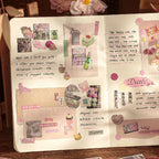 Japanese-style Cute Sticker Book with Delicious Dessert and Cake Stationery Stickers, Suitable for Birthday and Back-to-School