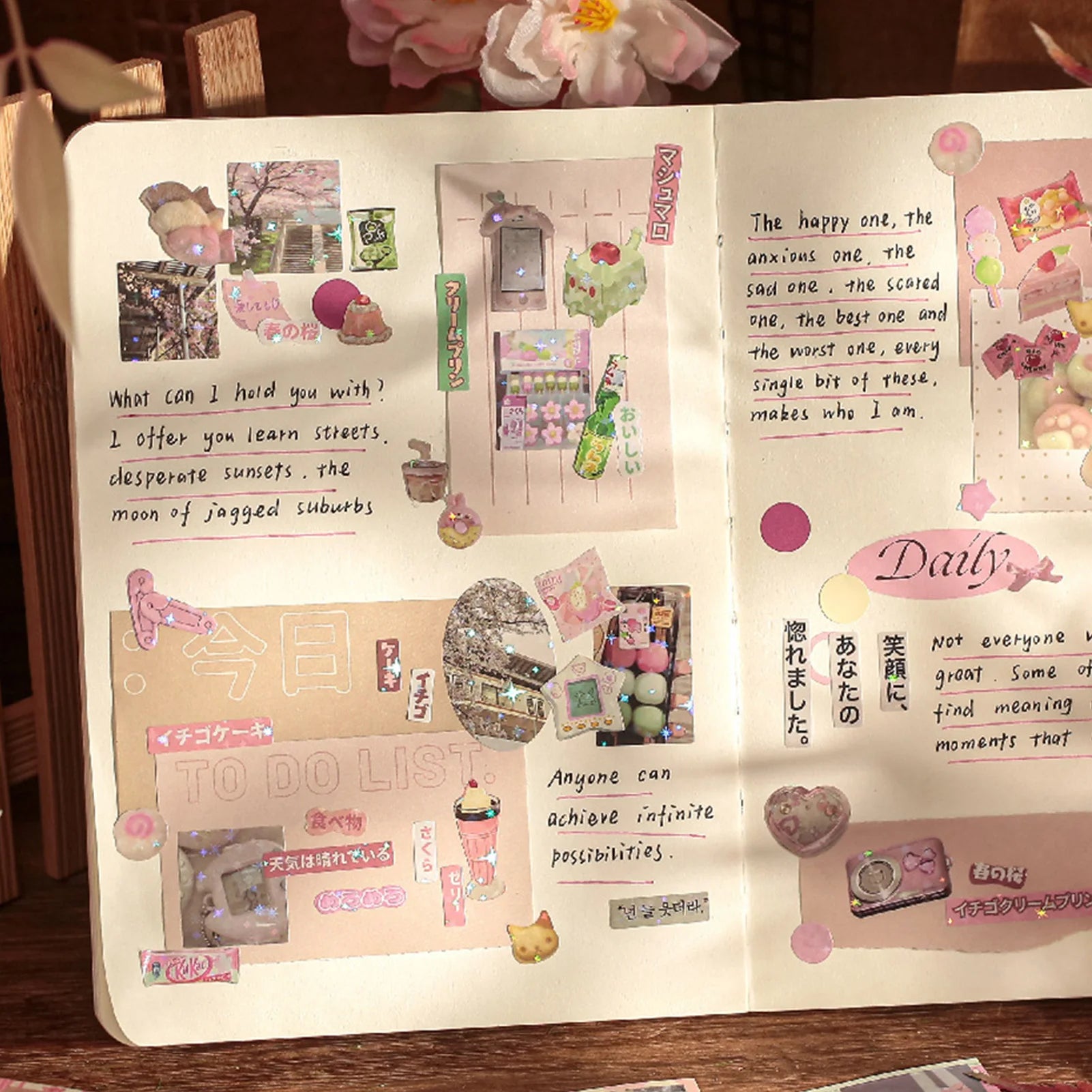 Japanese-style Cute Sticker Book with Delicious Dessert and Cake Stationery Stickers, Suitable for Birthday and Back-to-School