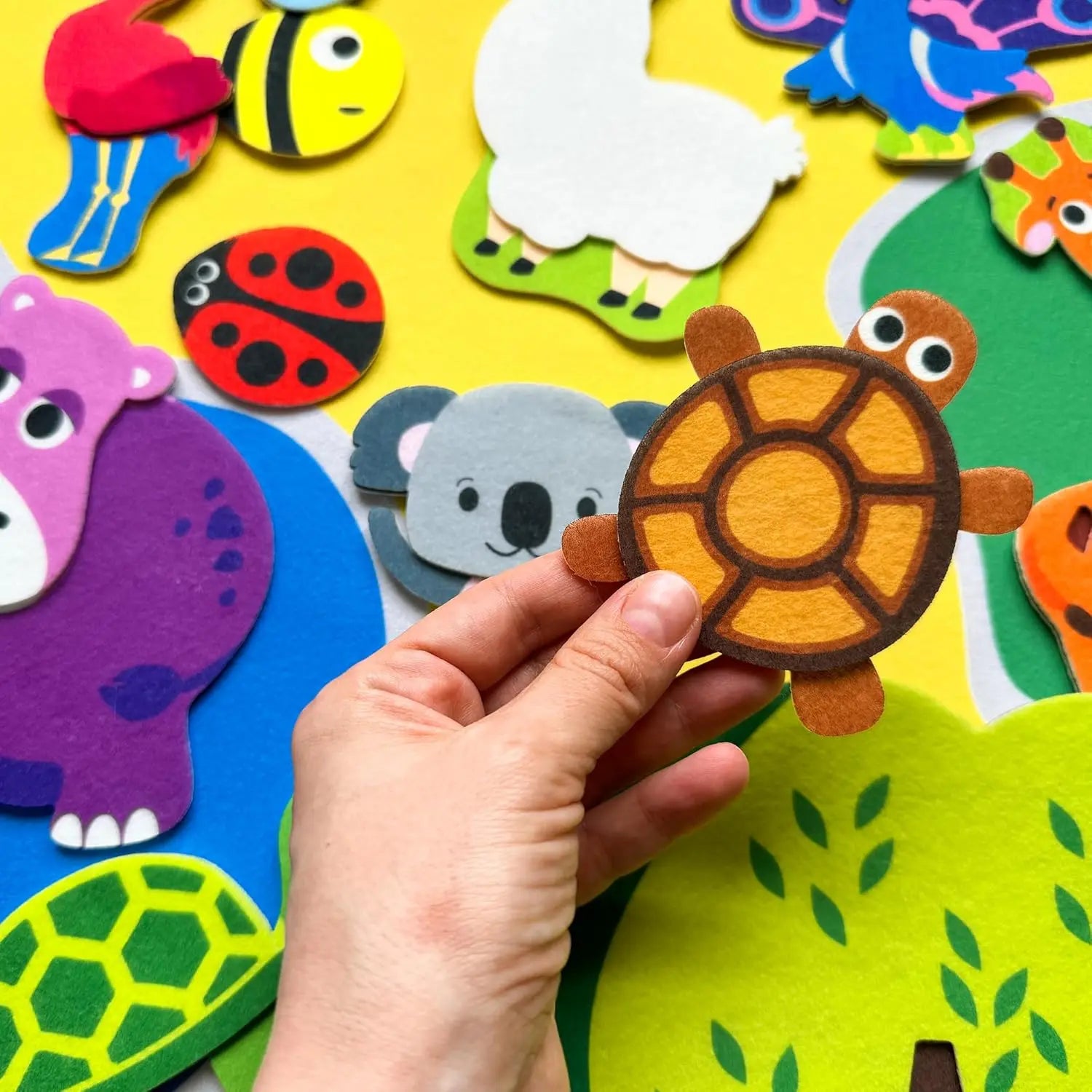 Zoo Animals Felt Story Board Montessori Learning Toy