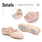 Canvas Ballet Shoes Split Sole Dance Slippers for Kids Adults