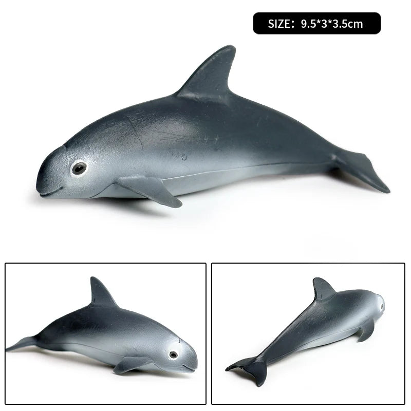 Oenux Ocean Life Animals Whale Dolphin Basking Shark Narwhal Tropical Fish Model Action Figures PVC Education Toy Kids Gift
