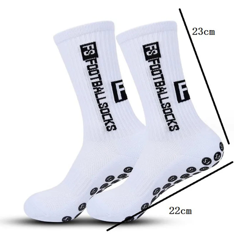 1 Pair Non Slip Soccer Socks Men Non Skid Grip Football Basketball Sport Cycling Socks 2025 New