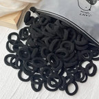 50/100Pcs Colorful Basic Nylon Ealstic Hair Ties for Girls Ponytail Hold Scrunchie Rubber Band Kid Fashion Hair Accessories