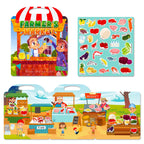 Hot New Children Scene Stickers DIY Hand-on Puzzle Sticker Books Reusable Cartoon Animal Learning Cognition Toys for Kids Gift