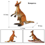 Oenux Classic Australian Wild Animals Kangaroos Koala Platypus Tasmanian Devil Echidna Cassowary Model Figurine Toy Kid Gift