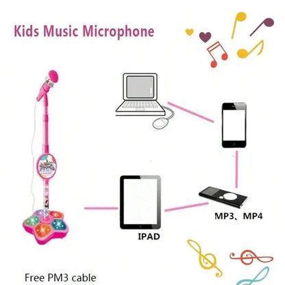 Kids Microphone Stand Toy Portable Karaoke Machine for Children