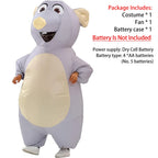Inflatable Mouse Costume for Adult Blow Up Mouse Rat Cosplay Costume Funny Halloween Party Carnival Cosplay Costume Suit
