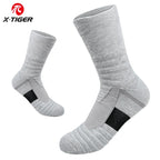 X-TIGER Sports Cycling Socks Breathable Cotton Aero Socks Bicycle Sock Running Hiking Camping Football Basketball Socks Unisex