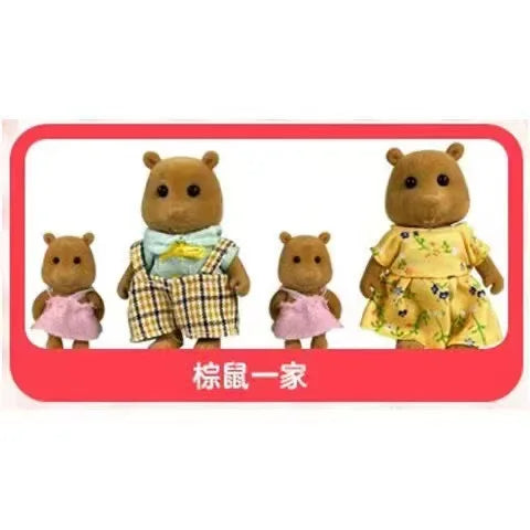 Forest Animal 1/12 Dollhouse Furniture Bedroom Kitchen Bathroom Set Miniature Simulation Dolls Accessories DIY Toys Girls