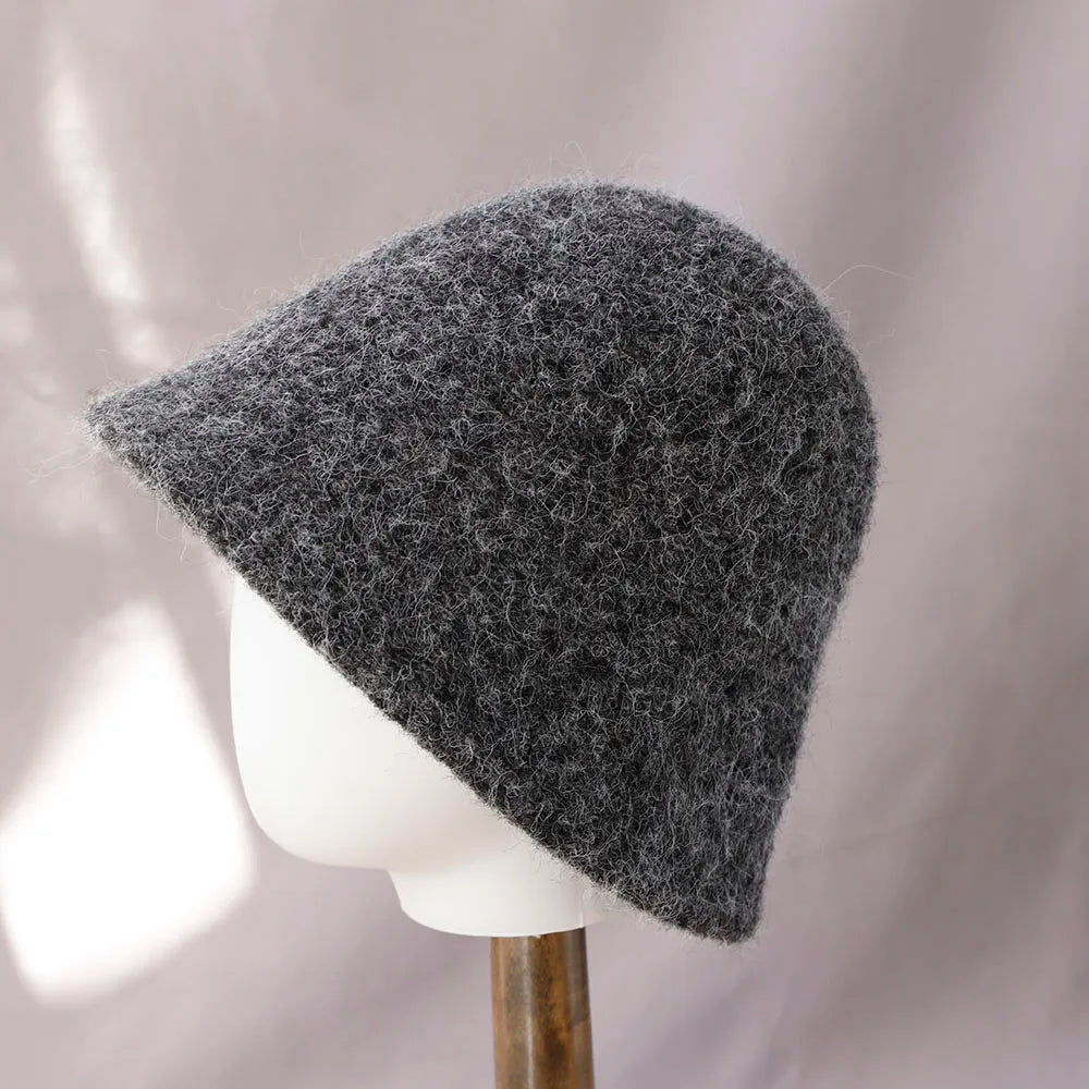 2025 New Autumn Winter Wool Bucket Hat Women Fashion Vintage Fisherman Hats Versatile Cap Spring Felt Hat 6 Colors Foldable Hat
