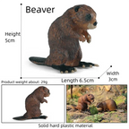 Oenux Realistic Wildlife Animal Model Beaver Badger Wolverine Anteater Pangolin Figurine  Simulation Cognitive Educational Displ