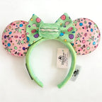 Disney Princess Headband Mickey Ear Rapunzel Sequin Bow Hair Hoop Birthday Gift Girl Accessories Halloween Gift Christmas Jack