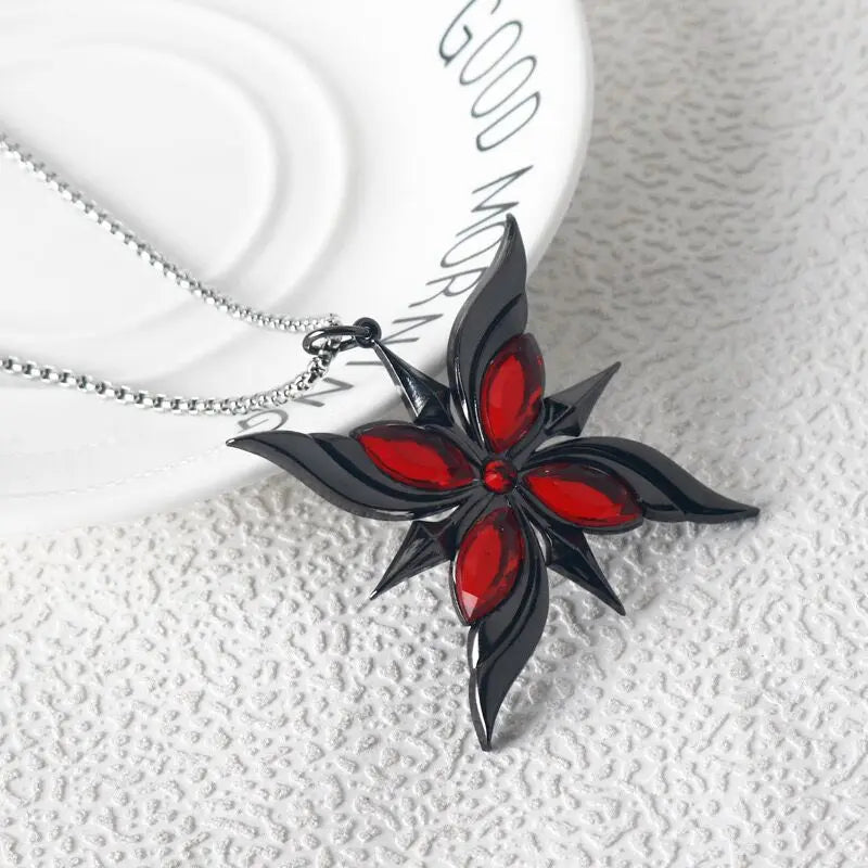 Game Impact Arlecchino Crimson Moon's Semblance Model Sword Cosplay Anime Hero Halloween Party Costume Necklace Fans Collections