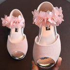 Girls Rhinestone Flower Shoes Princess Dress Pumps for Kids