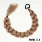 24 Inch Synthetic Long Braided Ponytail Hair Extensions for Women With Elastic Band  Hair Accessories