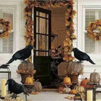 Realistic Artificial Crows Party Ornament Halloween Decorations 2023 Halloween Party Props Horror Crow Decoration 6pcs
