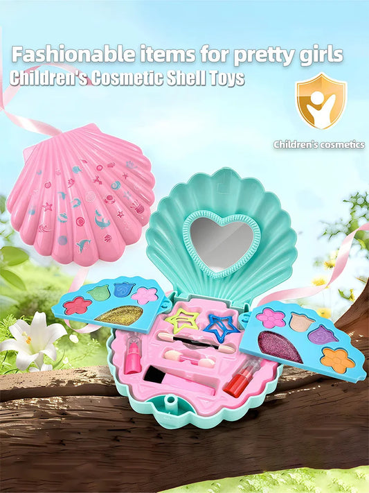 Fashion Kids Dress-Up Toy Set Multi-Layer Shell Princess Makeup Box