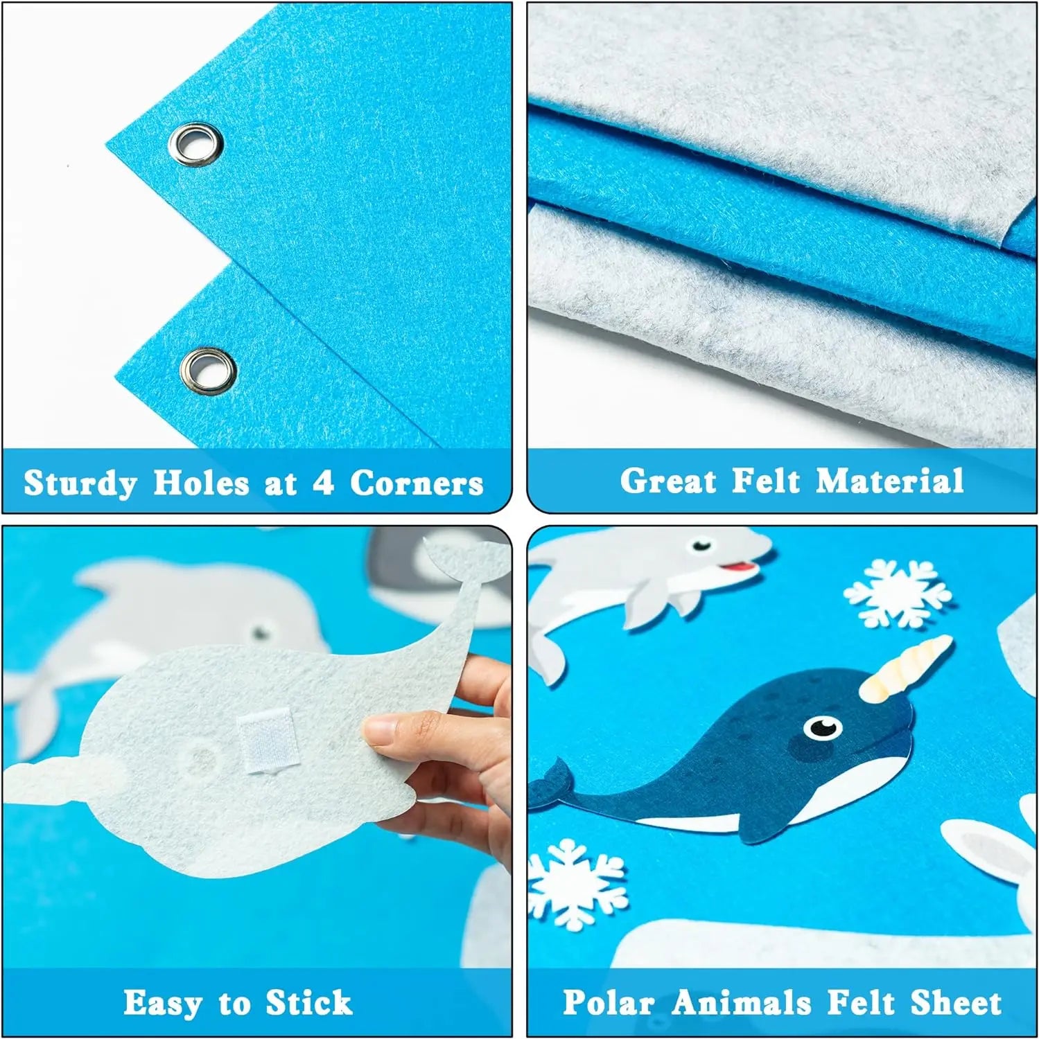 Farm Animals Felt Story Busy Board 4-in-1 Learning Activity Set