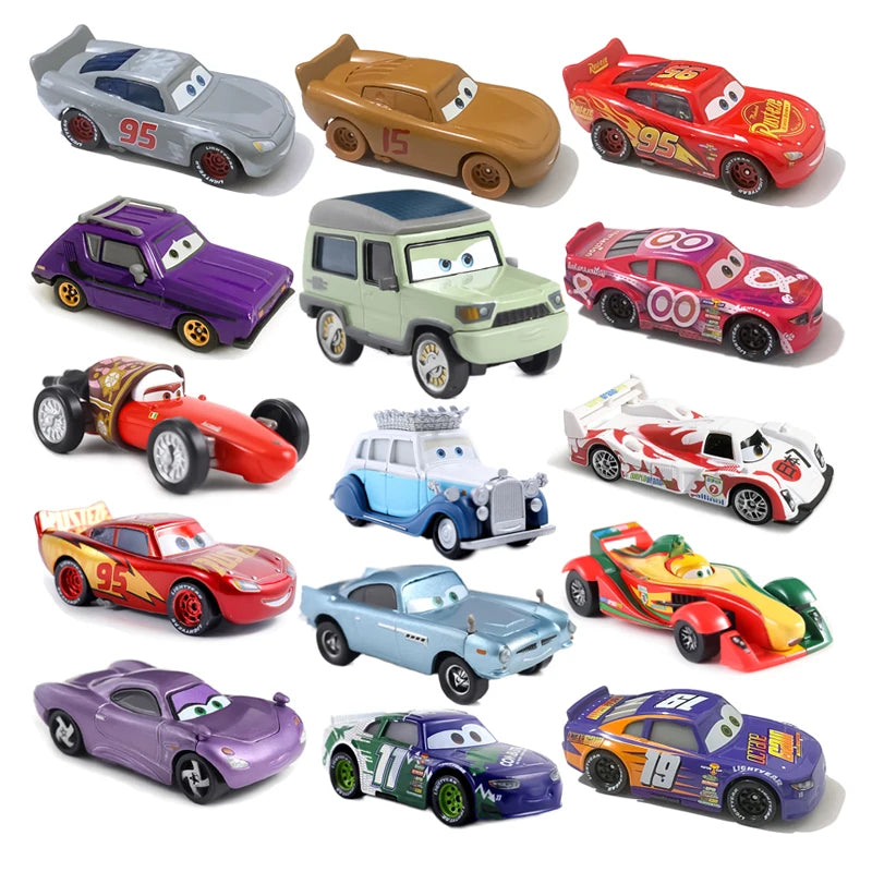 Cars 2 Cars 3 Lightning McQueen Japan Queen Mike Model Cars Toys 1:55 Metal Die Casting Pixar Cars Racing Child Gifts Toys