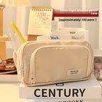 Large Capacity Simple and Versatile Japanese Pencil Case Stationery Box for Female Primary School Students, Junior High School S