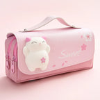 Cute Decompression Pencil Case Large Capacity Storage Bag Back to School Supplies Kawaii Korean Stationery Pen Cases