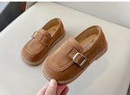 Girls Flats Spring Fall Shallow Lazy Loafers Shoes for Kids Girl Comfortable Soft Suede Sneaker Casual School Shoes Child I02111