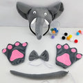 Animal Performance Elephant Hair Accessories Cosplay Halloween Party Decorative Headband Forest Style Xmas Elephant Headpiece