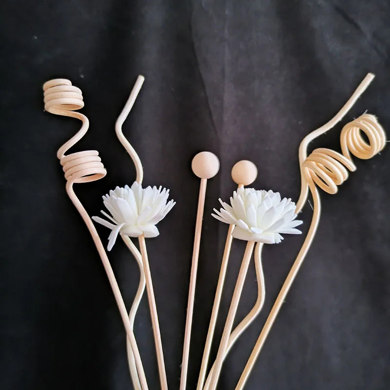 DIY Artificial Flower Rattan Reed Diffuser Refill Sticks 6pcs/8pcs/9pcs Essential Oil Home Fragrance Aroma Diffuse Clu
