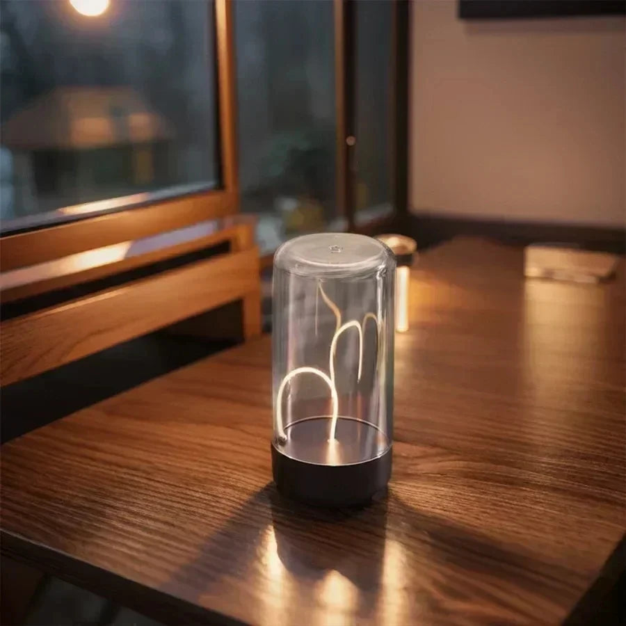 HOMEFISH Portable Quantum Wire Ambient Magnetic Light Type-C Rechargeable Eye Protection Lamp for Bedroom Study Camping Gift