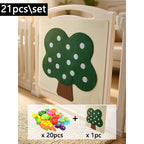 Baby Felt Board Play Food Toys Wall Sticker Fruits Vegetables Pretend Play Kitchen Games Fine Motor Skills Early Educational Toy