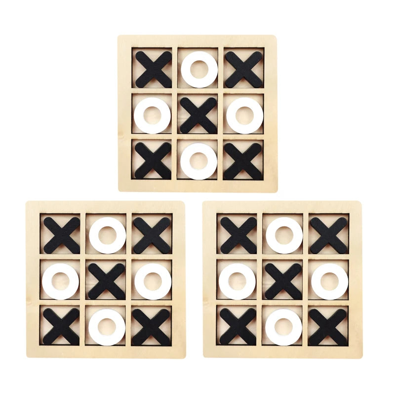 Montessori Wooden Mini Chess Puzzle Game – Brain Training Toy for Kids