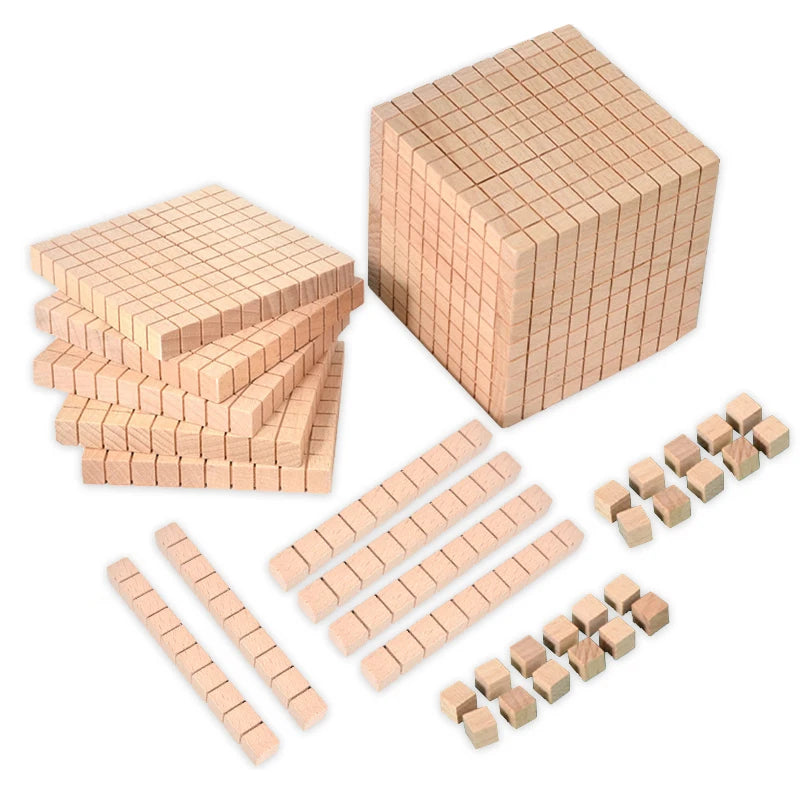 Wooden Montessori Math Toys Decimal Teaching Arithmetic Game