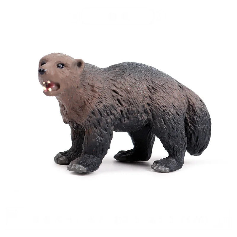 Oenux Realistic Wildlife Animal Model Beaver Badger Wolverine Anteater Pangolin Figurine  Simulation Cognitive Educational Displ