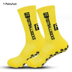 1 Pair Non Slip Soccer Socks Men Non Skid Grip Football Basketball Sport Cycling Socks 2025 New