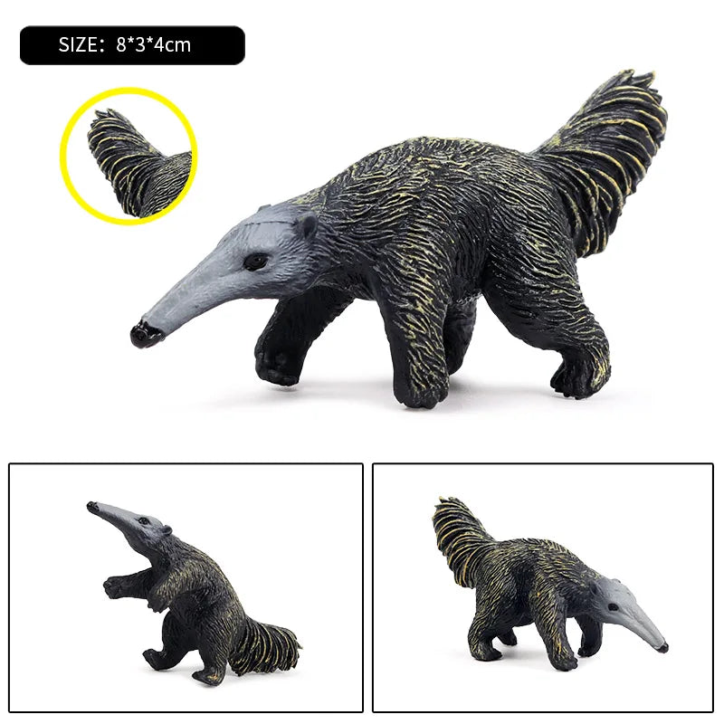 Oenux Wild Animals Simulation AArdvark Anteater Armadillo Pangolin Ant Natural Enemy Figurines PVC Model Collection Kid Toy Gift