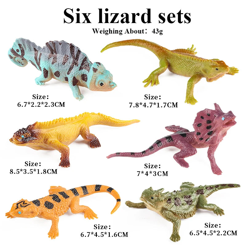 Oenux Mini Wild Forest Animals Insect Dinosaur Model Owl Fox Squirrel Hedgehog Fox Frog Figurines Cake Toppers Kid Toy Gift
