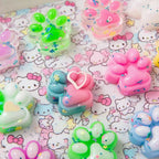 10pcs Mini Cute Cat Claw Plush Pinch Fun Colorful Halloween Christmas Party Pack Fillers for Pressure Reduction Cartoon Style