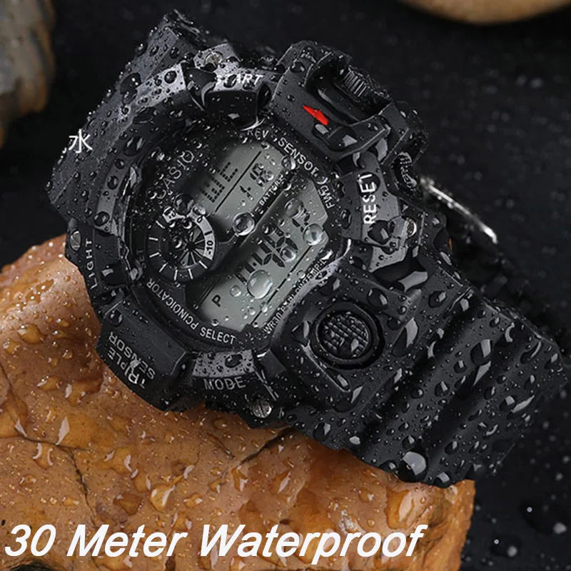 Men’s Digital Sports Watch – Waterproof Multifunction Military Watch