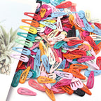 30pcs 3cm Colorful BB Hair Clips Girls Water Drop Shape Hairpin Cute Princess Barrette Simple Snap Clip Kids Hair Accessories