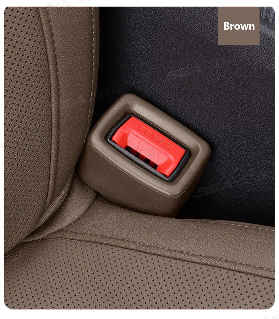 SEAMETAL Car Seatbelt Guard Seat Belt Holder EVA Buckle Protective Cover Upright Device Card Slot Bracket Car Accessories