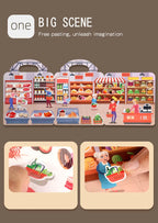 Reusable Sticker Book for Kids Vehicles Truck Multi-Theme Bubble Sticker Jelly Stickers Educational Learning Toys for Children