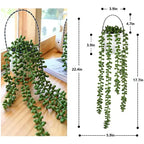 Hand Made Wicker Rattan Flower Planter Wall Hanging Wicker Rattam Basket Garden Vine Pot Plants Holder Garden Pots Wall Planter