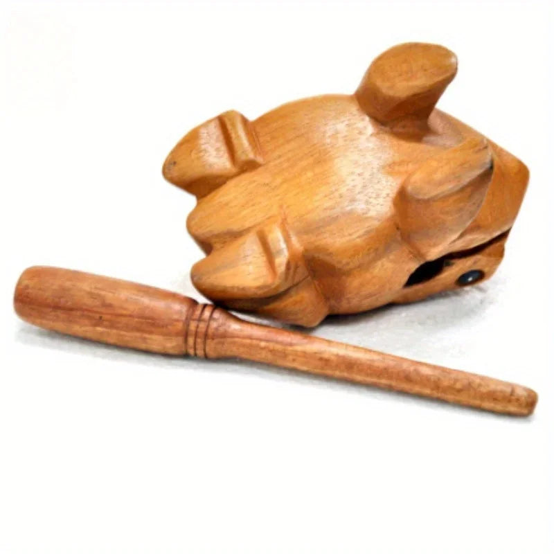 1PC Thailand Frog Wood Carving Ornaments Hand-carved Toad Creative Vocal Toys Solid Wood Toad Craft Scenic Souvenirs