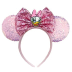 Mickey Mouse Ears Headbands for Baby Girls Daisy Duck Hairbands Donald Duck Headwear Adults Women Bows Hair Accessories